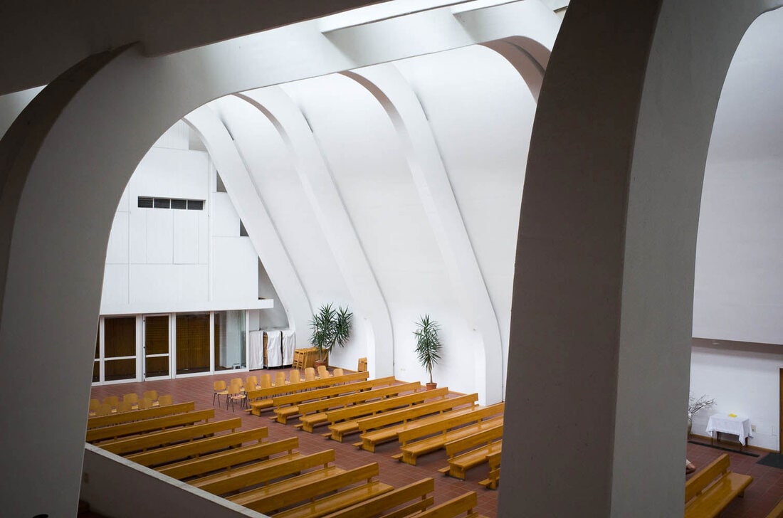 Alvar Aalto church in Riola, Bologna - Inside