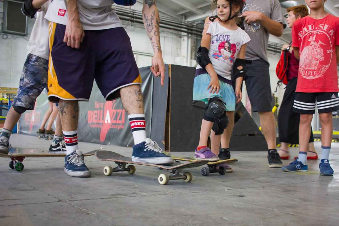 Bologna with kids - Skateboarding at OZ