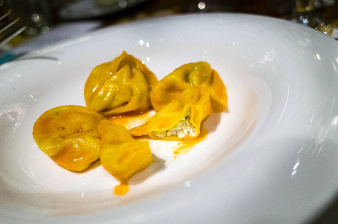 Tortelloni in Bologna in August