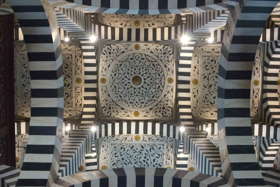 Interior of Rocchetta Mattei – Moorish arches inspired by Córdoba