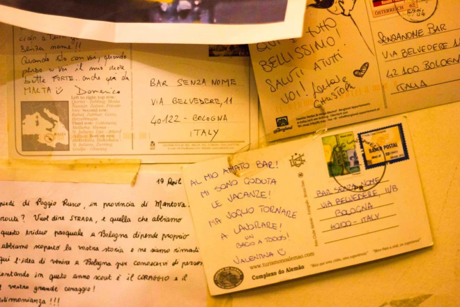 Bar senza nome bologna postcards