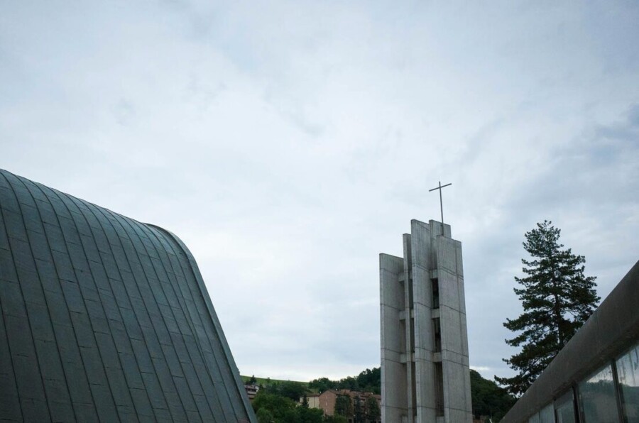 Alvar aalto riola bologna church bell tower orig