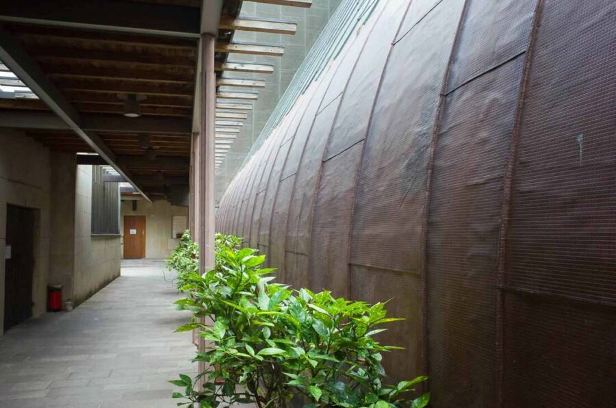 Alvar aalto riola bologna church hallway