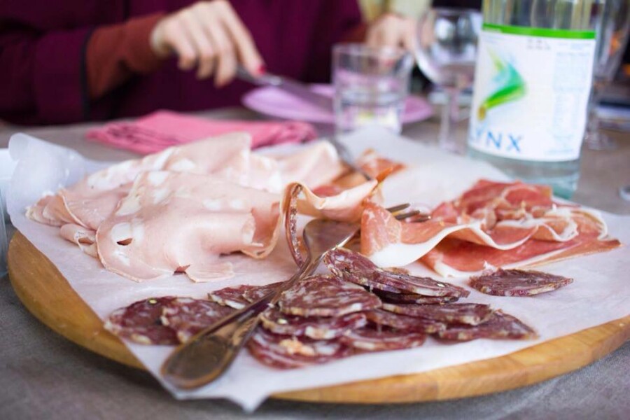 Tagliere of meat in Bologna