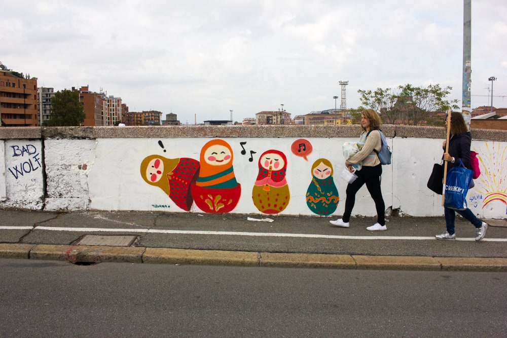 Bologna street art at Ponte Stalingrado