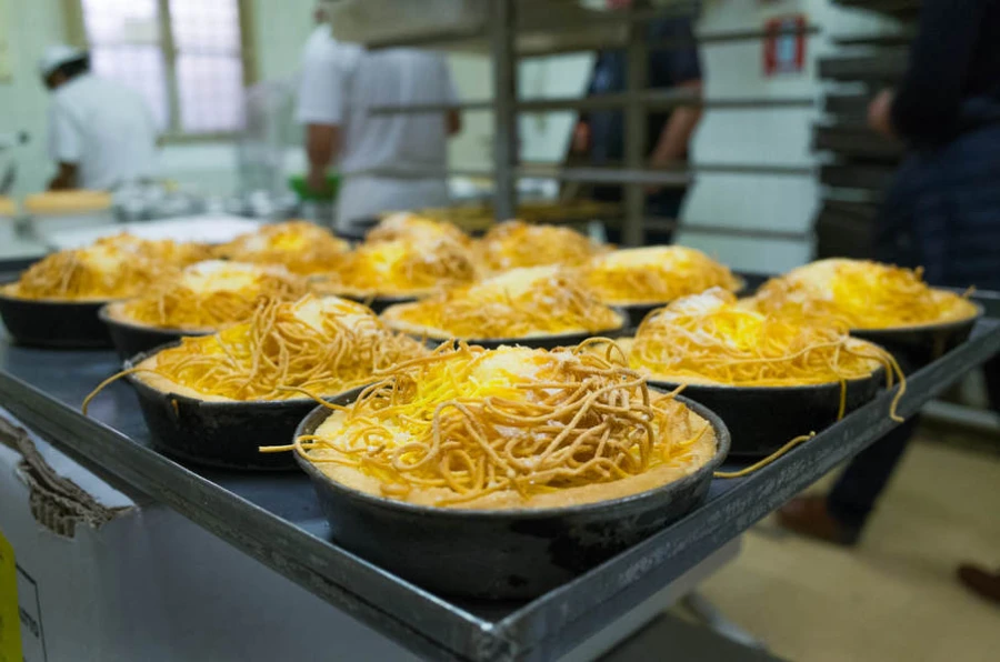 Torta di tagliatelle at Atti bakery in Bologna
