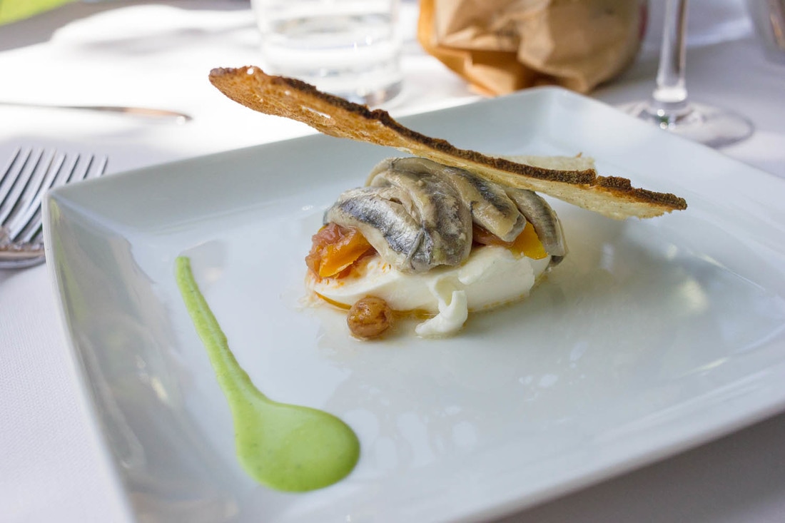 Scaccomatto agli Orti - Marinated sardines and burrata