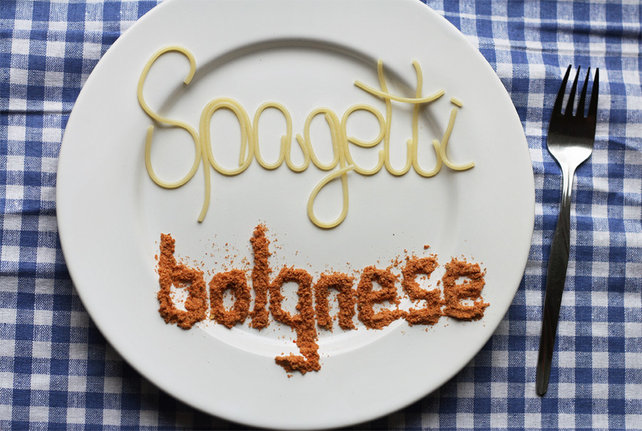 Spaghetti bolognese dish