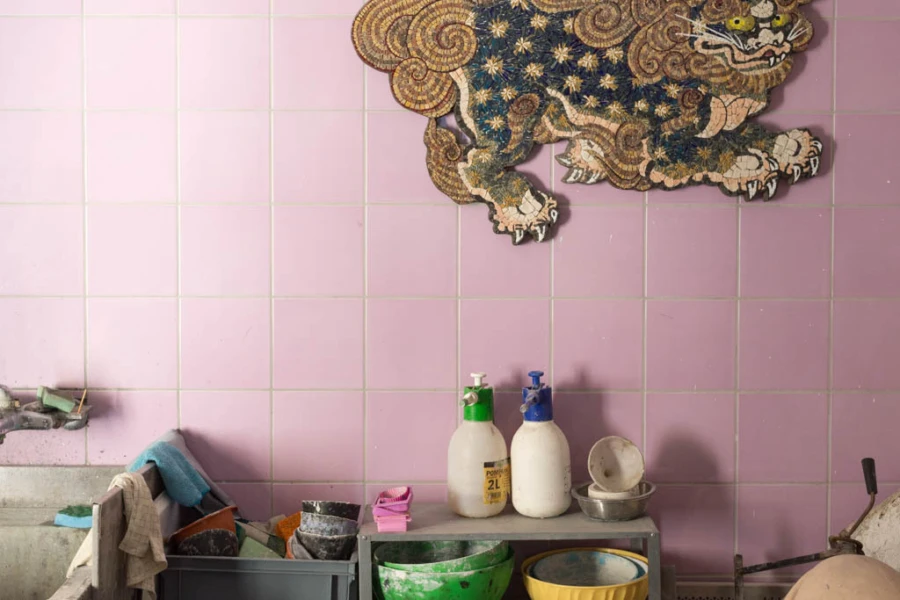 Ravenna mosaic workshop tools