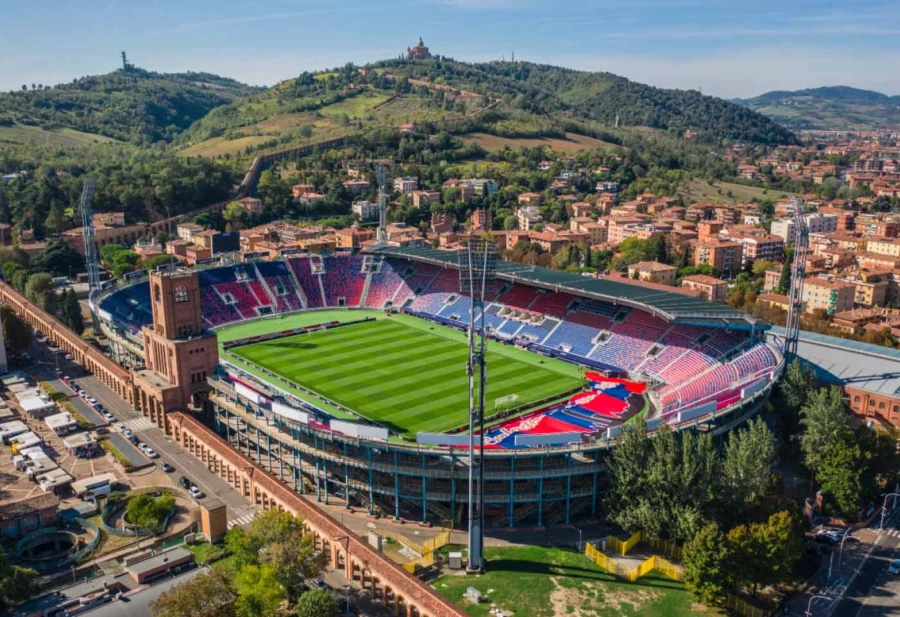 Stadio Renato Dall'Ara in Bologna - Bologna FC Italy home match