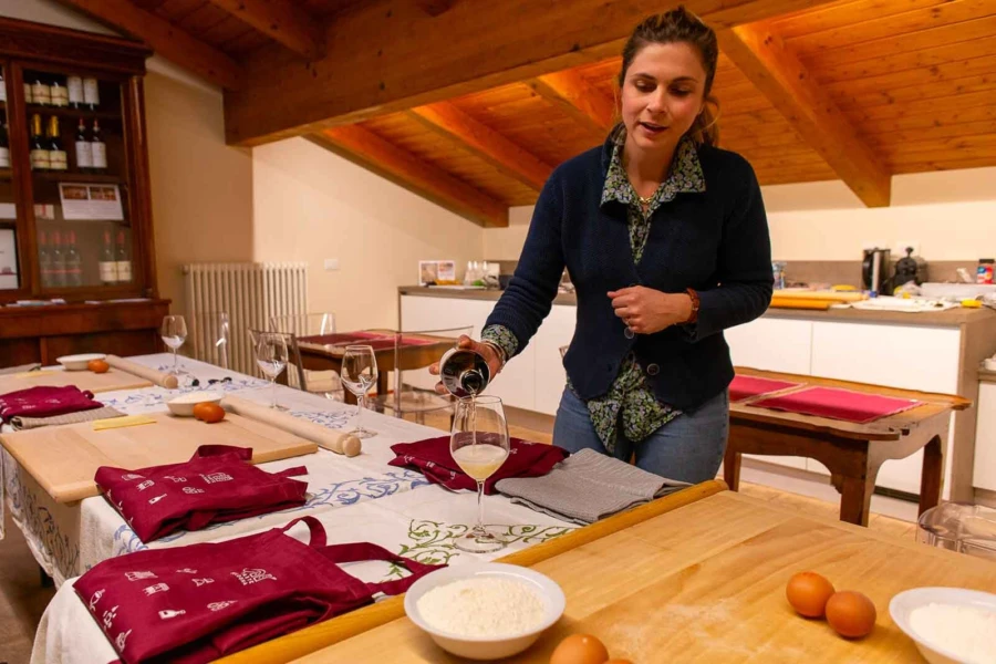 Chef's table wine tasting