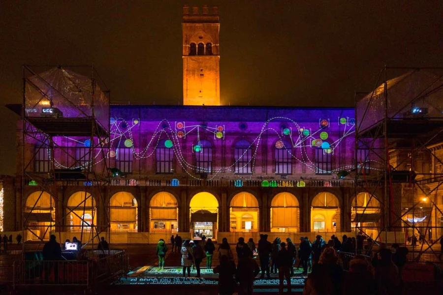 New years eve in Piazza Maggiore, Bologna
