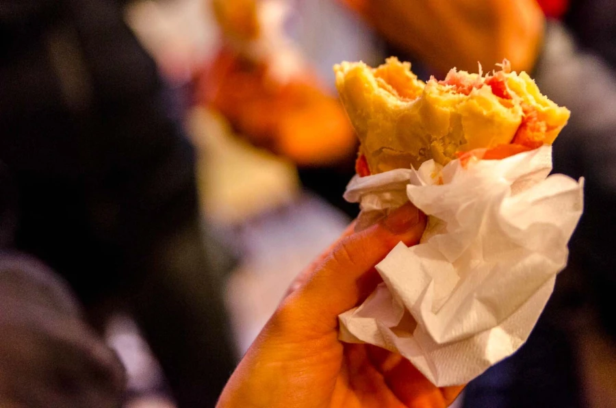 Gnocco fritto with prosciutto