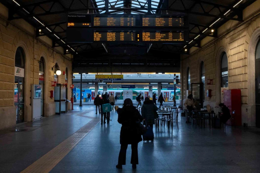 Inside Bologna Centrale train station