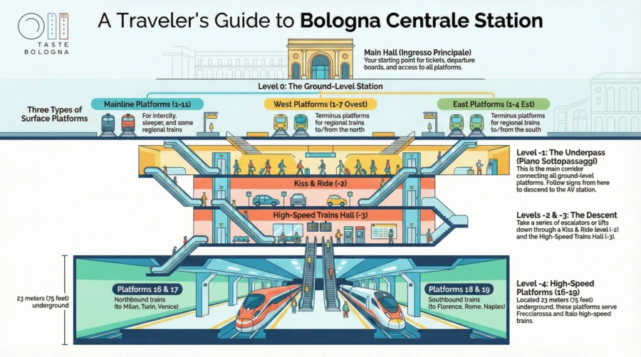 Bologna Centrale Train Station Map