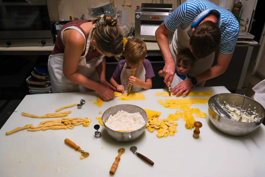 Family parma cooking