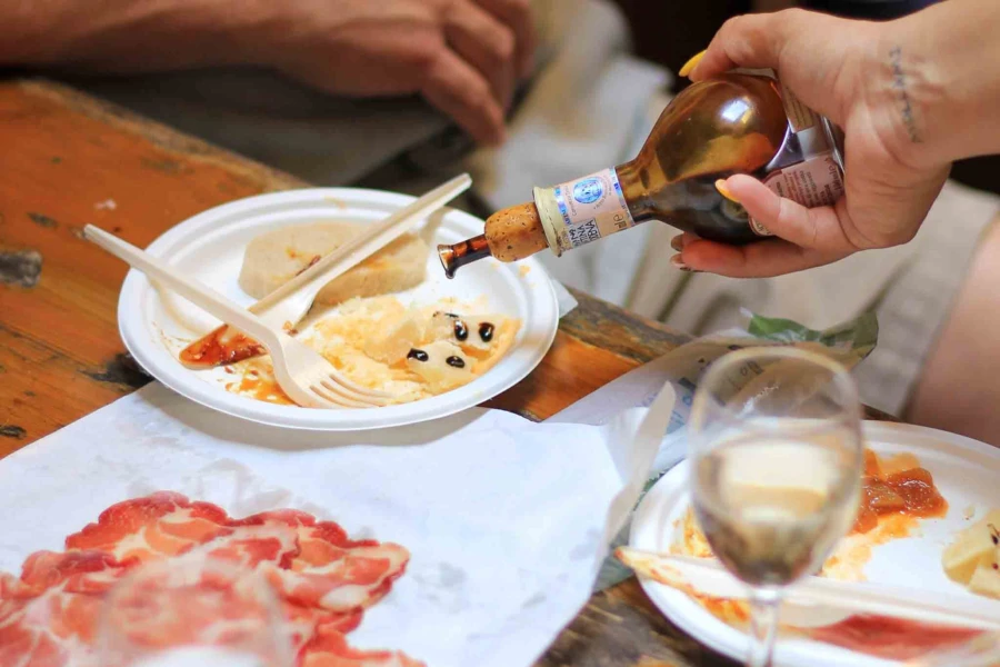 Balsamic parmigiano mortadella osteria bologna