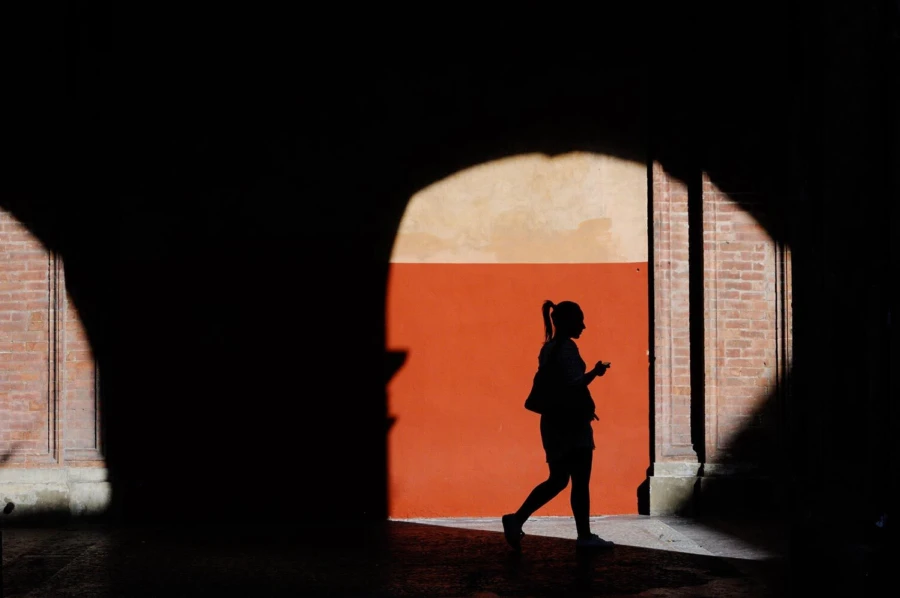 Porticoes of Bologna – San Luca long arcade at sunset