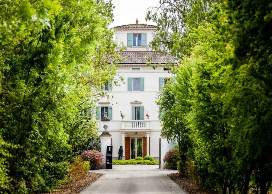 The entrance of Casa Maria Luigia boutique hotel in Modena