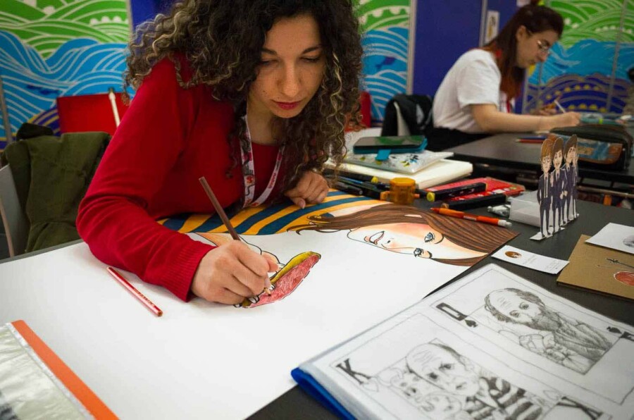 Bologna Children's Book Fair - Illustrators at work