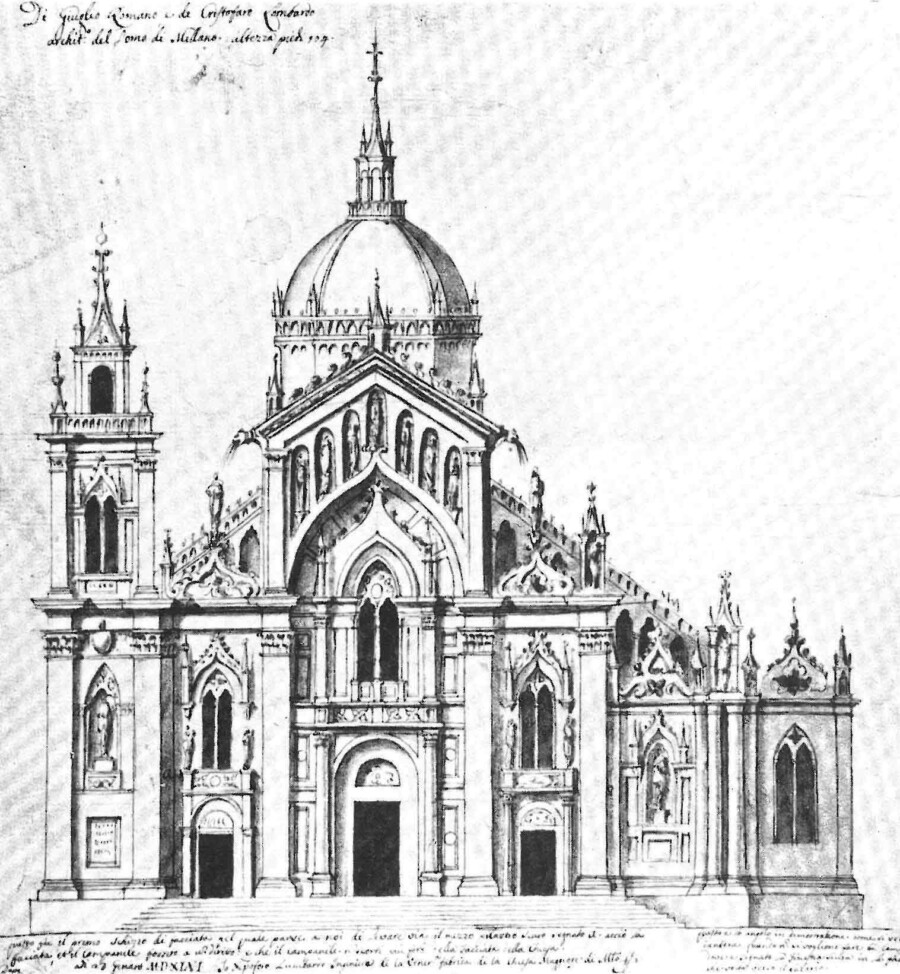 San Petronio Bologna Giulio Romano copia del disegno del 1545